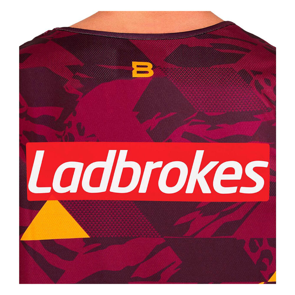 Brisbane Broncos 2021 Mens Training Singlet - Image 3