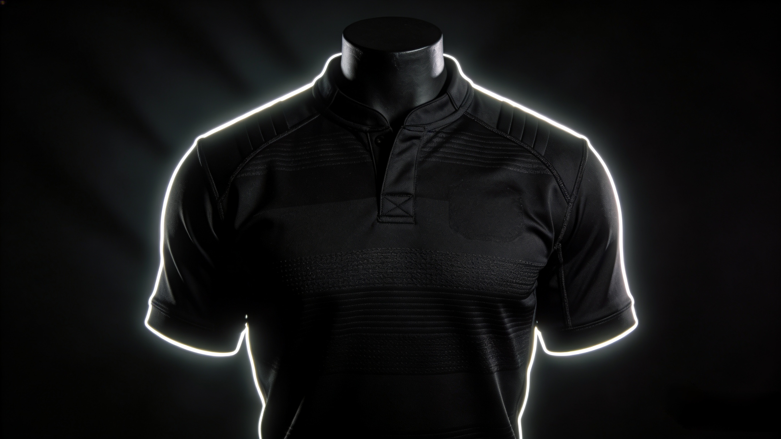 Blackout Rugby Jersey - The Ultimate Trend for Modern Rugby Fans 3 A sleek professional blackout rugby jersey