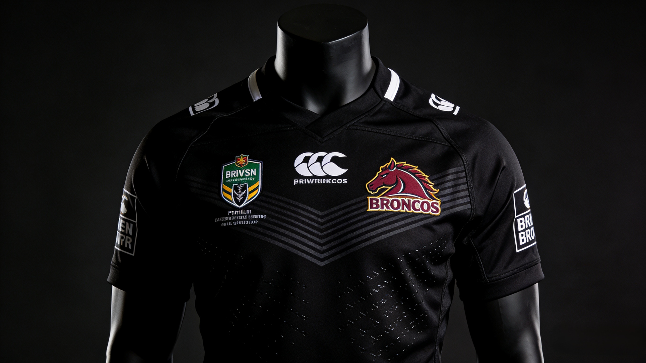 Brisbane Broncos Black Jersey: The Ultimate NRL Modern Classic 3 Premium Brisbane Broncos black jersey product shot