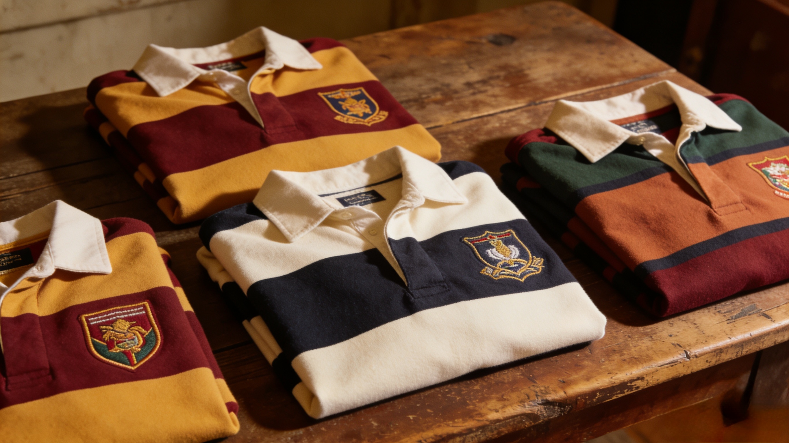 A collection of classic heritage rugby and AFL jerseys