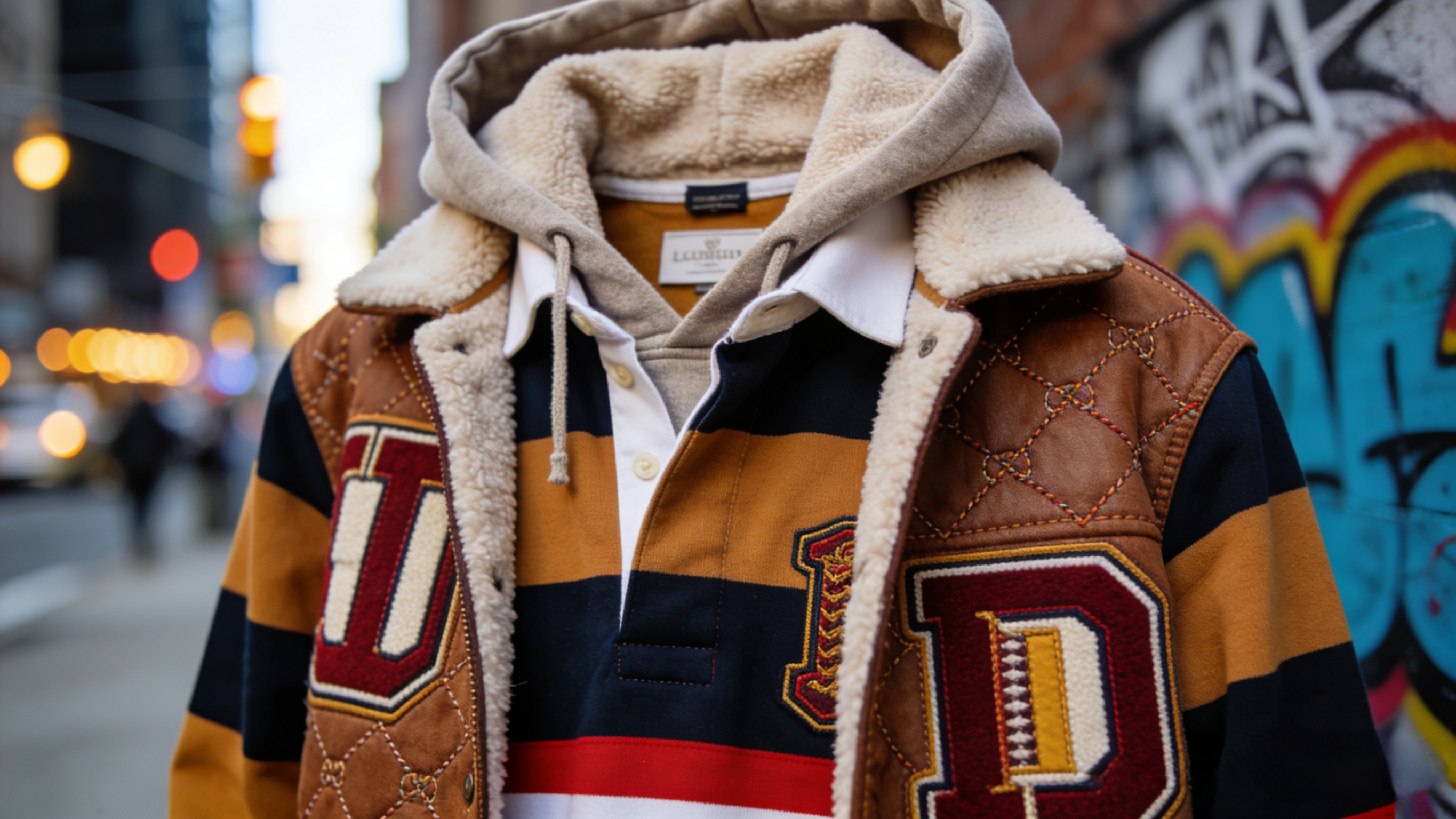 How to Style a Rugby Jersey - Ultimate Streetwear Fashion Guide 4 A rugby jersey layered over a hoodie for a streetwear look