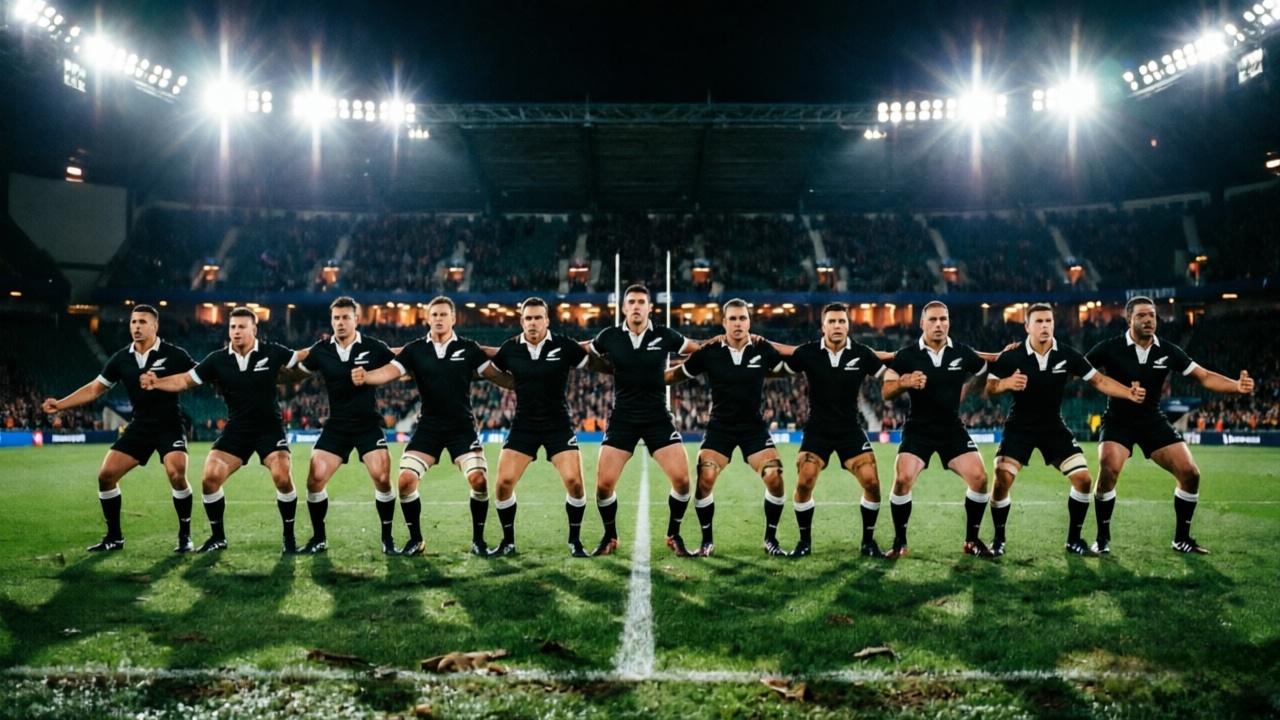 The All Blacks Haka: More Than a Ritual, A Cultural Legacy 3 The All Blacks rugby team performing the Haka