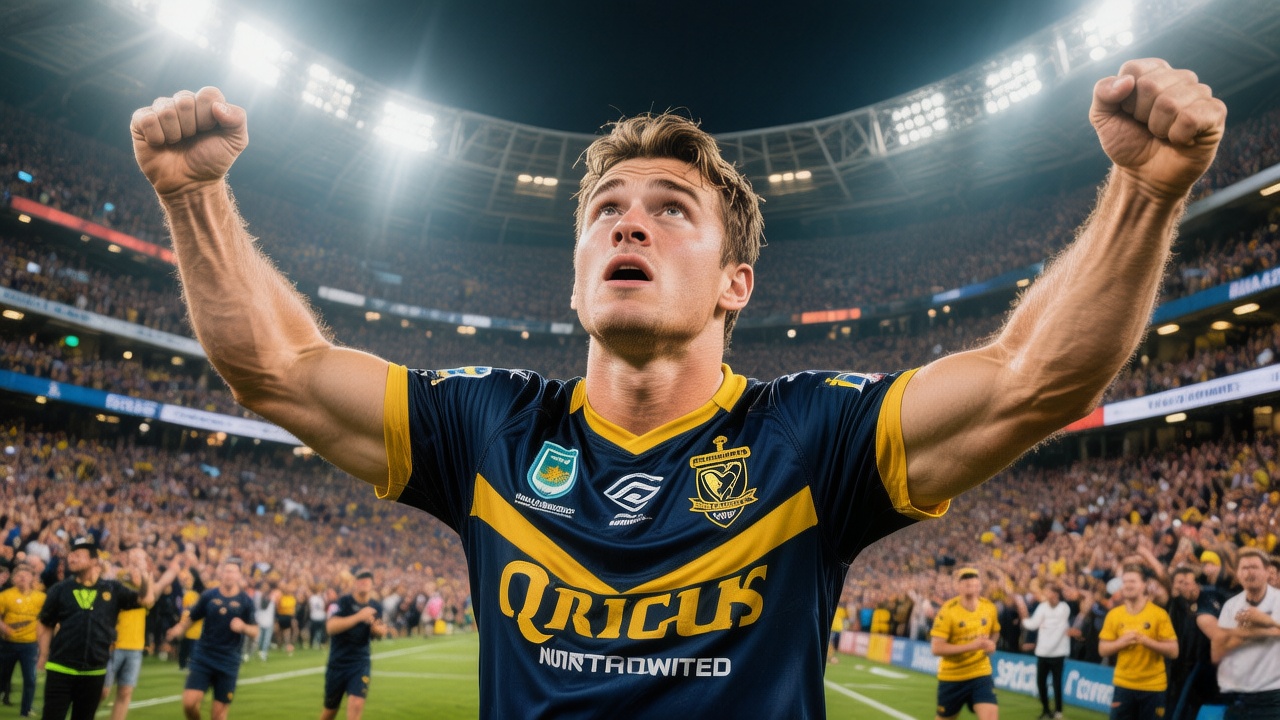 North Queensland Cowboys Jersey 2026: The Ultimate NRL Fan Kit 4 Fan wearing a North Queensland Cowboys jersey at an NRL match