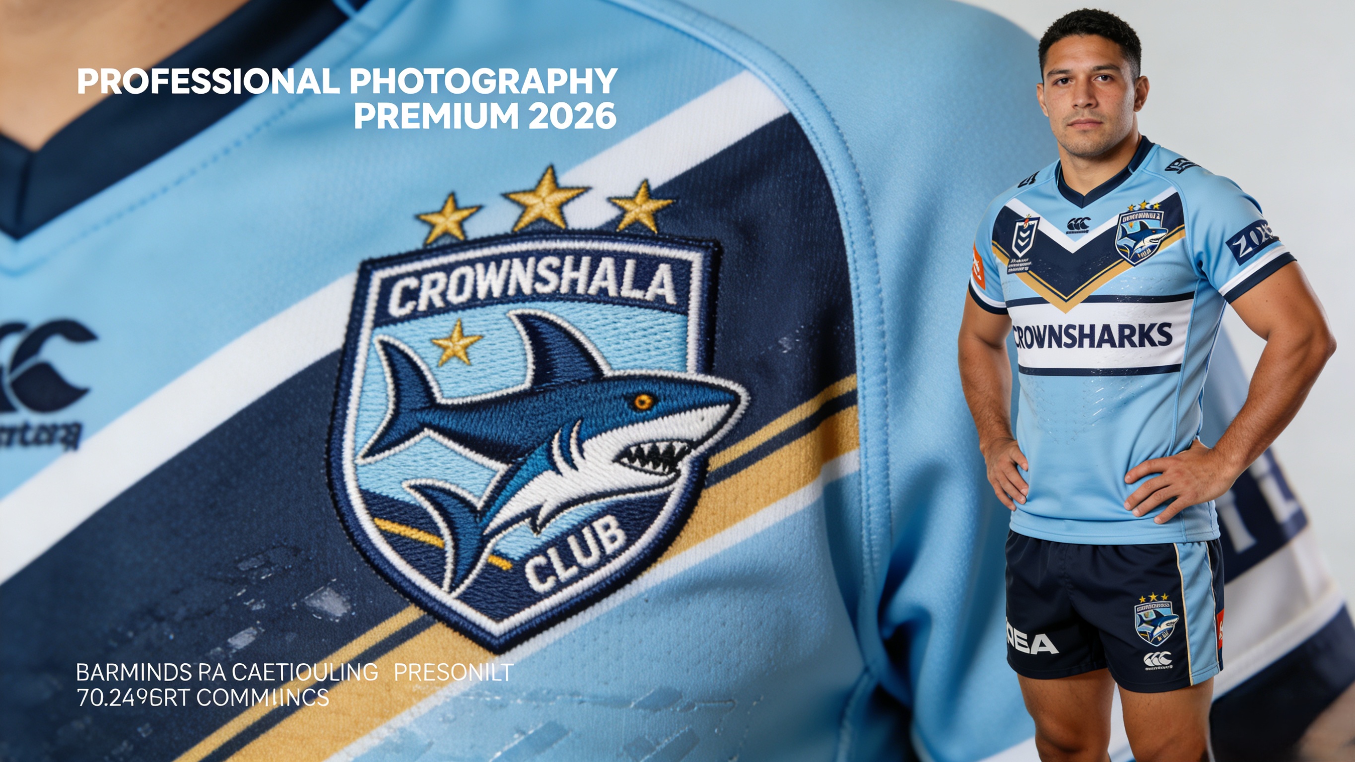 Cronulla Sharks Jersey 2026: The Must-Have NRL Collector's Kit 3 Cronulla Sharks 2026 jersey high-quality product shot