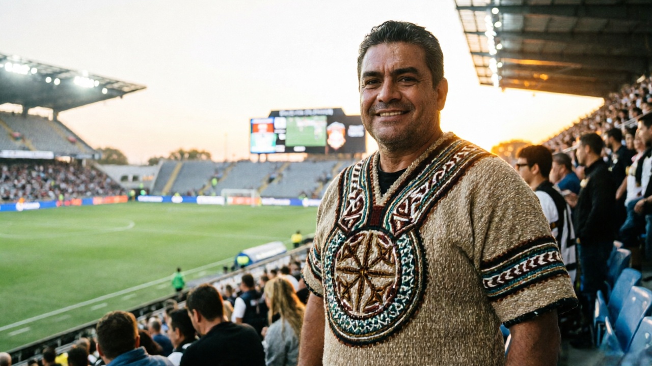 AFL Indigenous Guernsey: The Cultural Legacy of Match-Day Art 4 Fan wearing an AFL Indigenous guernsey at a match