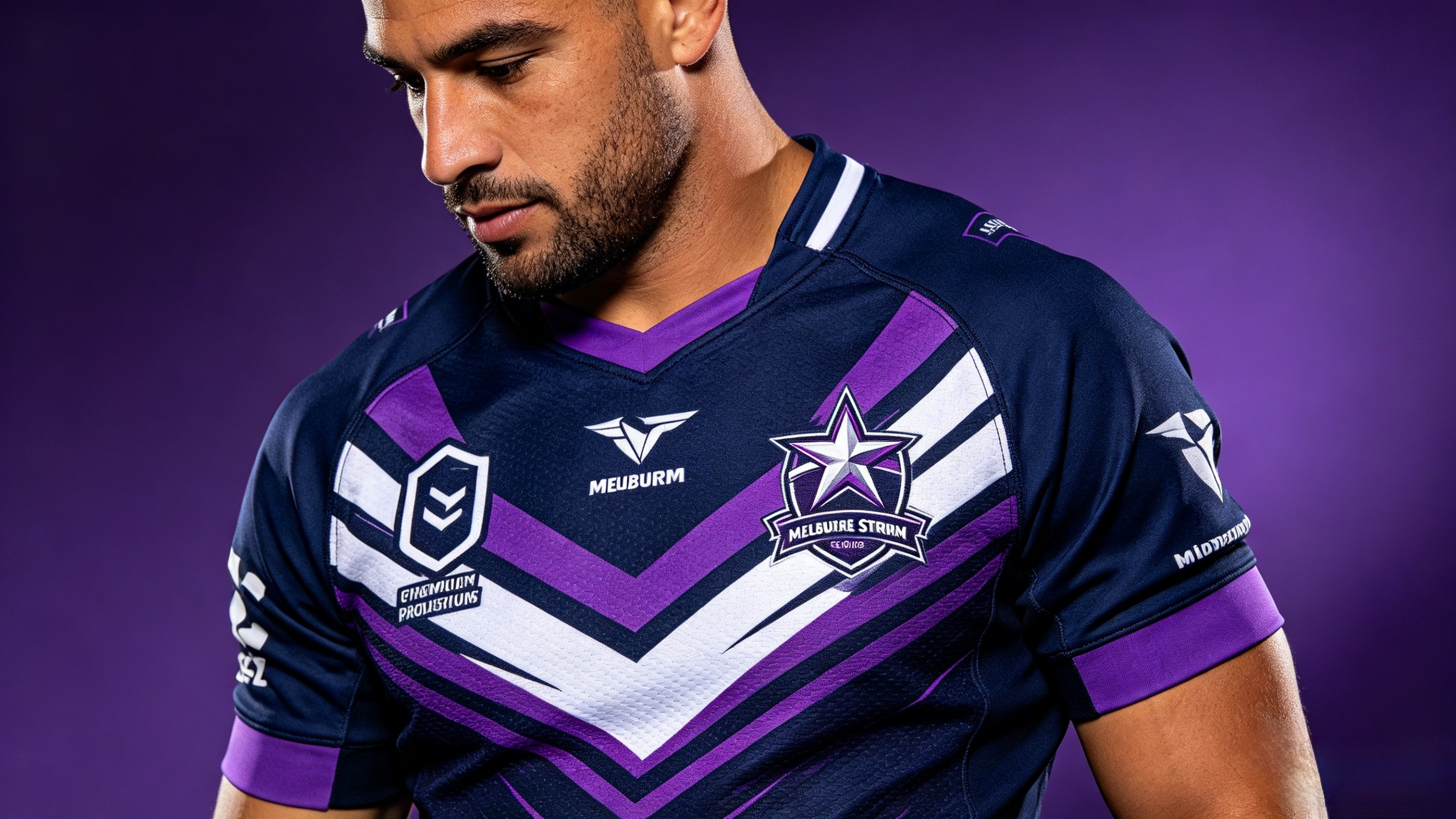 Melbourne Storm Gear: The Ultimate NRL Apparel Guide 3 Melbourne Storm jersey high-quality product shot