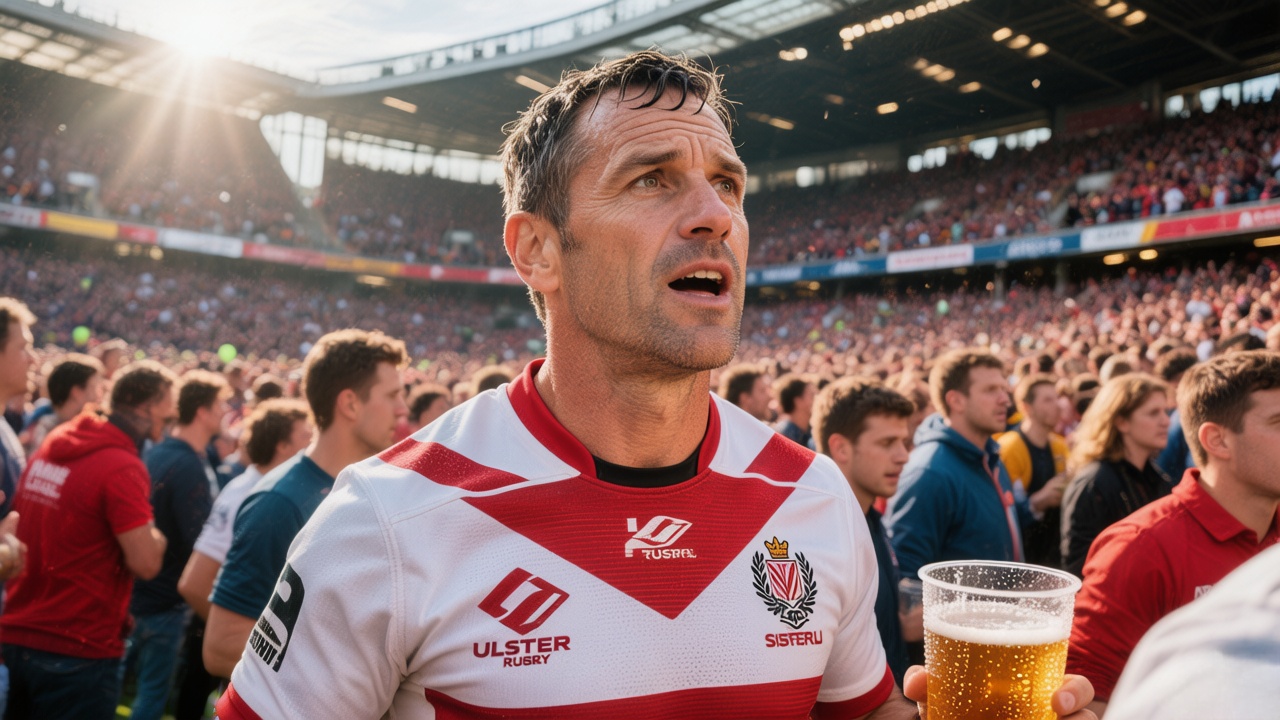 Ulster Rugby Jersey: The Pride of Irish Rugby 4 Fan wearing an Ulster Rugby jersey at a match