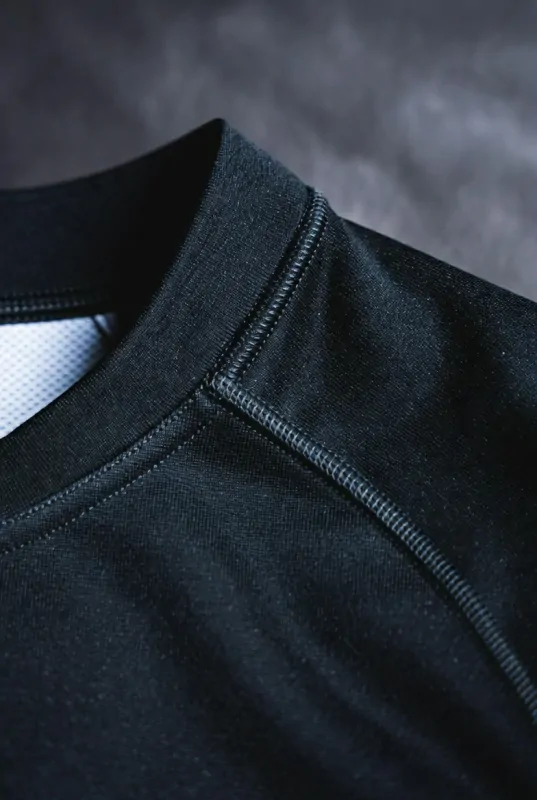 Rugby jersey materials showing breathable fabric and durable stitching