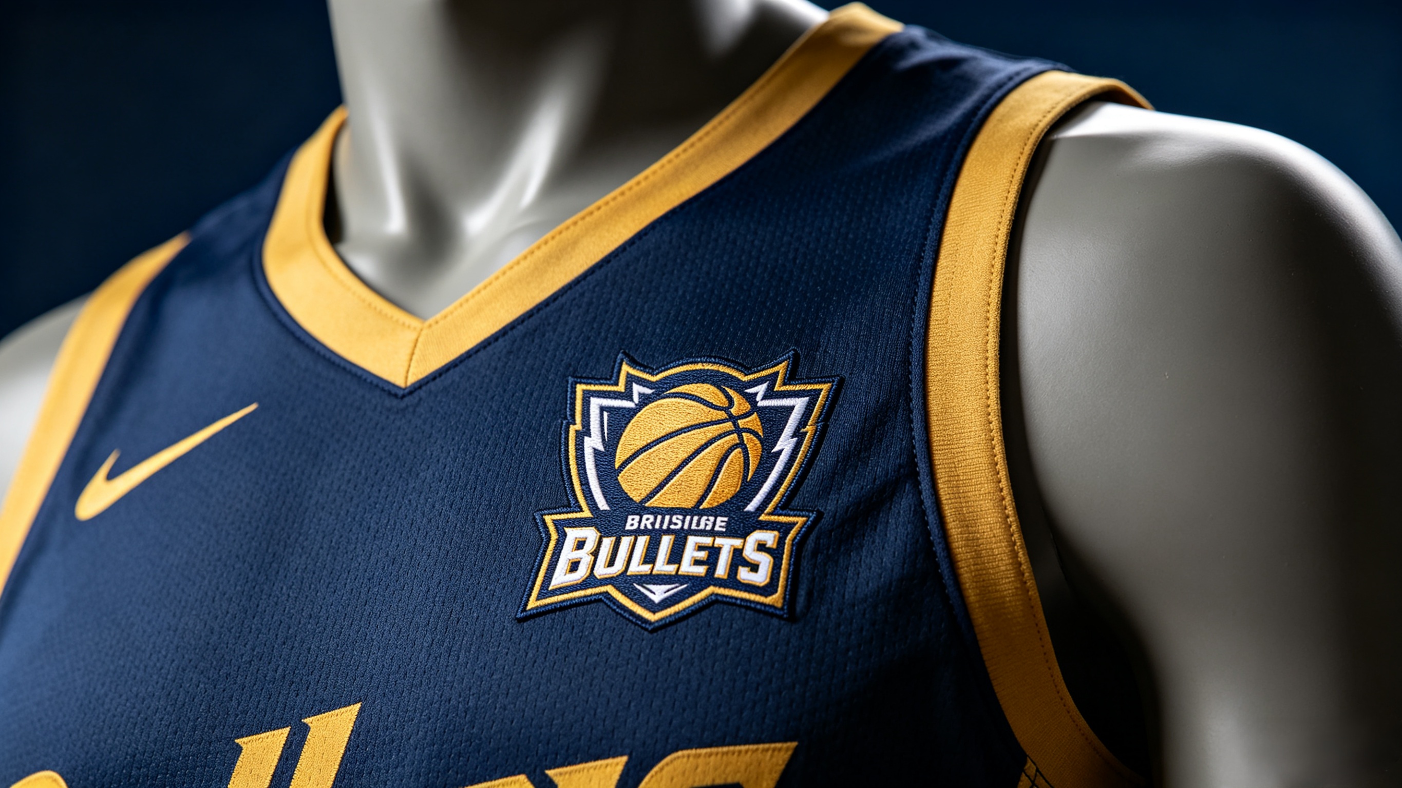 Brisbane Bullets jersey high-quality product shot