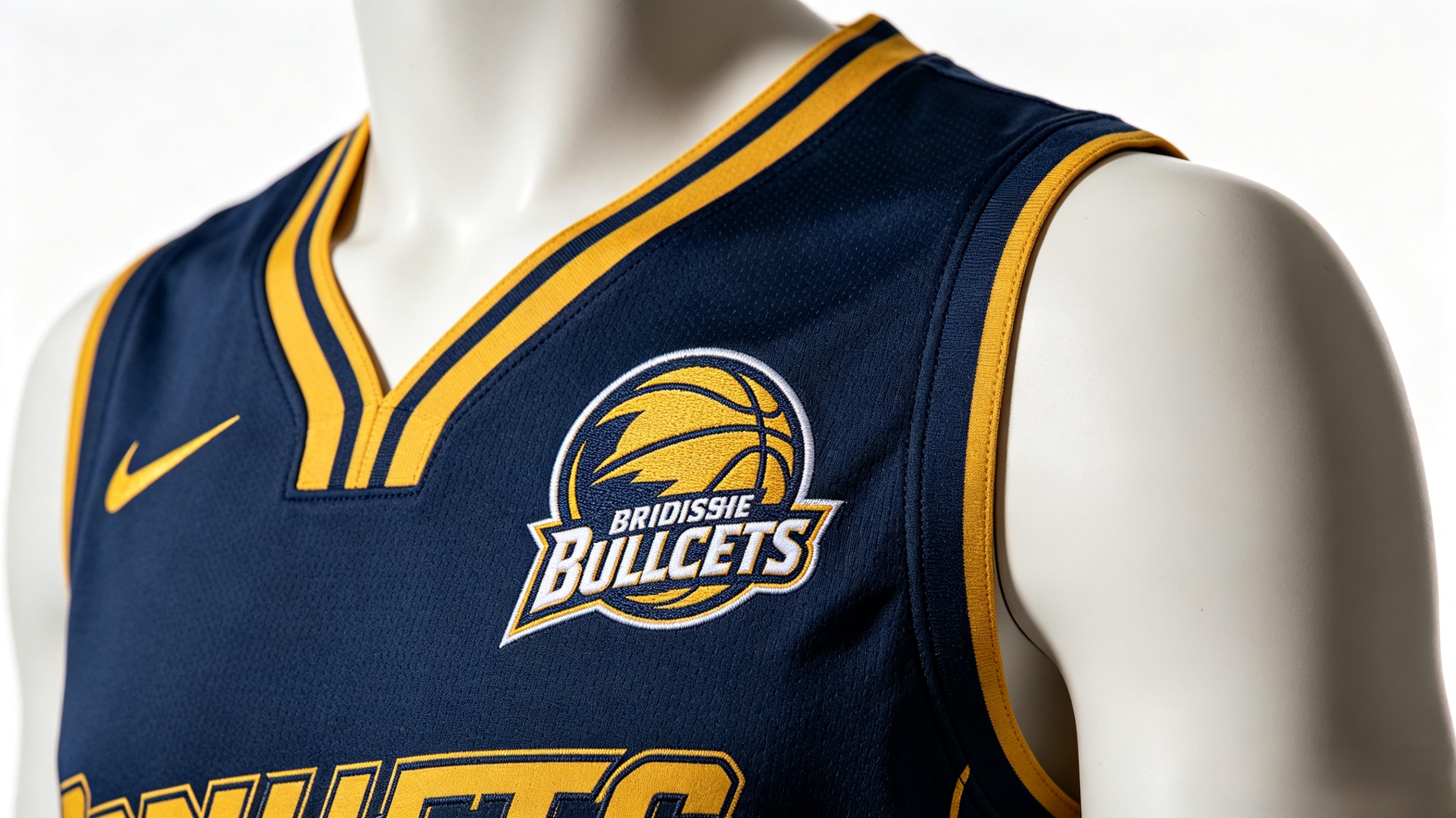 Brisbane Bullets jersey high-quality product shot
