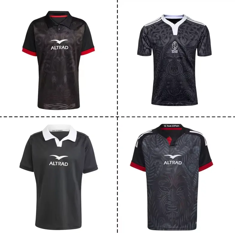 All Blacks jersey fit guide showing athletic fit and relaxed fit