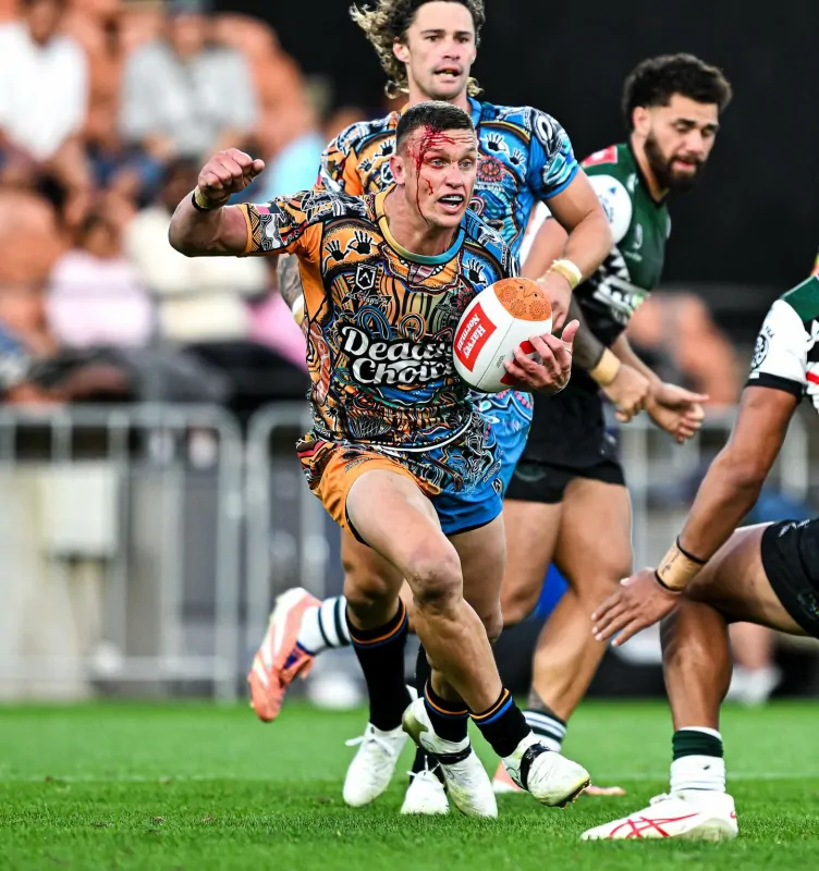Indigenous jersey showing the balance between sport and culture