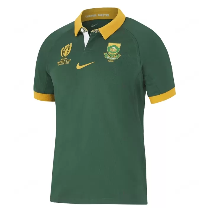 Springboks jersey in a premium rugby apparel lifestyle setting